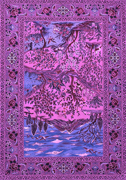 Animal Purple Traditional Rug, tr488pur