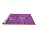 Sideview of Machine Washable Animal Purple Traditional Area Rugs, wshtr488pur