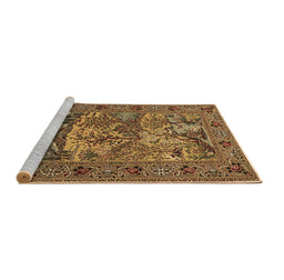 Sideview of Machine Washable Animal Brown Traditional Rug, wshtr488brn