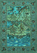 Animal Turquoise Traditional Rug, tr488turq