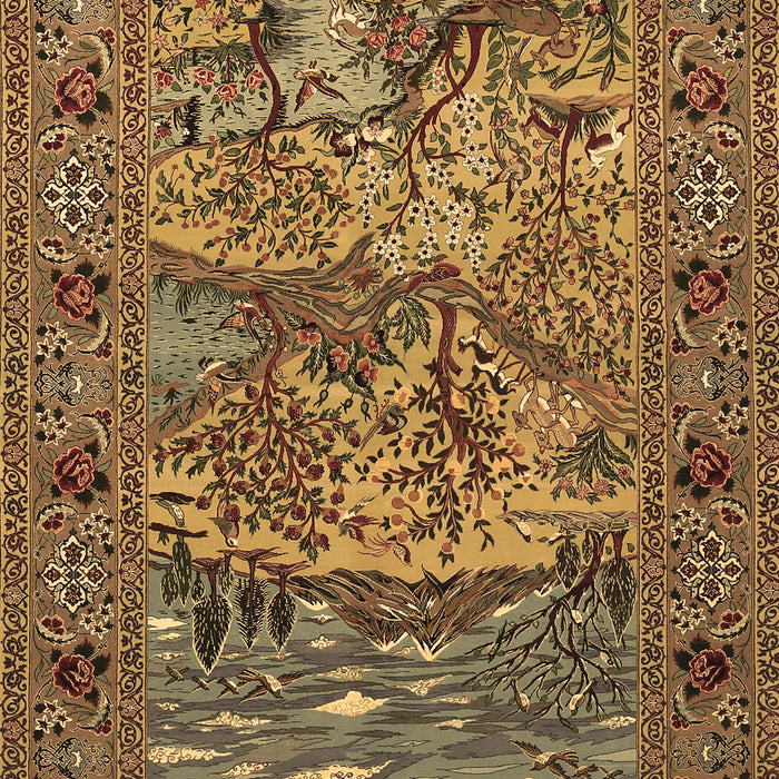 Machine Washable Animal Brown Traditional Rug, wshtr488brn