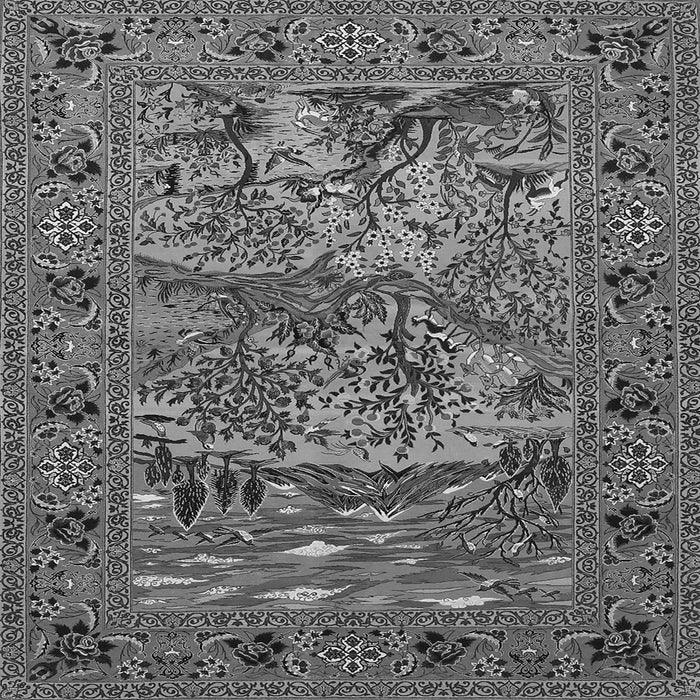 Serging Thickness of Animal Gray Traditional Rug, tr488gry