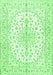 Serging Thickness of Machine Washable Medallion Green Traditional Area Rugs, wshtr489grn