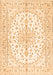 Serging Thickness of Machine Washable Medallion Orange Traditional Area Rugs, wshtr489org