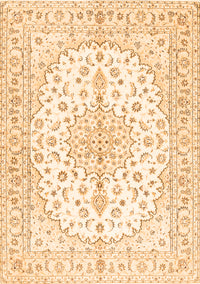 Medallion Orange Traditional Rug, tr489org