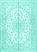 Medallion Turquoise Traditional Rug, tr489turq