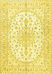 Medallion Yellow Traditional Rug, tr489yw