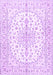 Machine Washable Medallion Purple Traditional Area Rugs, wshtr489pur