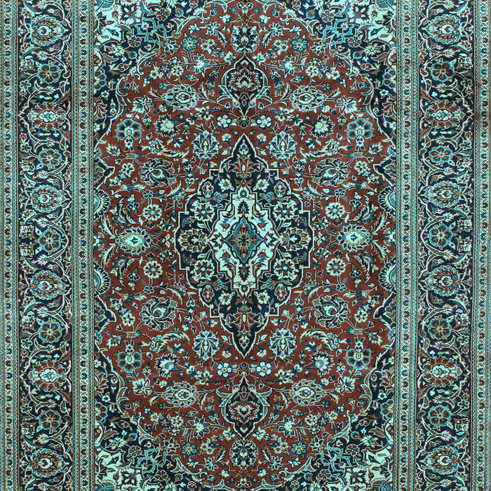 Medallion Light Blue Traditional Rug, tr48lblu