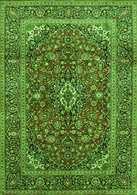 Medallion Green Traditional Rug, tr48grn