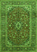 Medallion Green Traditional Rug, tr48grn