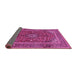 Sideview of Medallion Pink Traditional Rug, tr48pnk