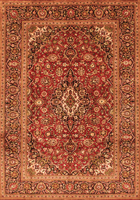 Medallion Orange Traditional Rug, tr48org