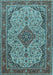 Medallion Light Blue Traditional Rug, tr490lblu