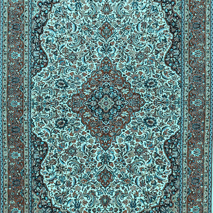 Medallion Light Blue Traditional Rug, tr490lblu