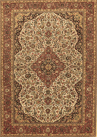 Medallion Brown Traditional Rug, tr490brn