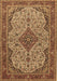 Medallion Brown Traditional Rug, tr490brn