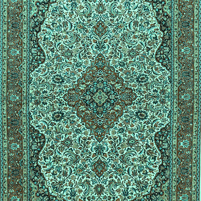 Medallion Turquoise Traditional Rug, tr490turq