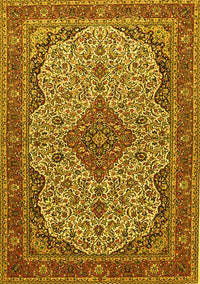 Medallion Yellow Traditional Rug, tr490yw