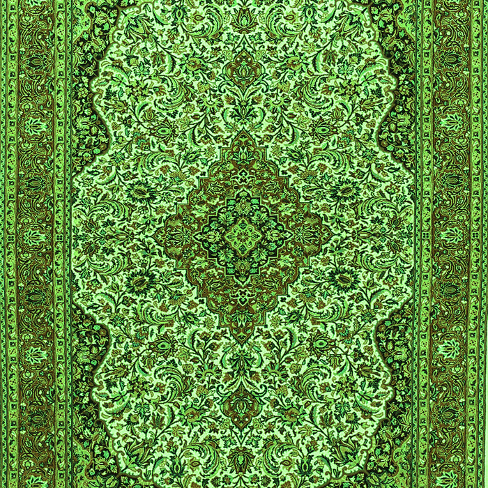 Medallion Green Traditional Rug, tr490grn