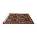 Sideview of Machine Washable Traditional Maroon Red Rug, wshtr491