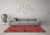 Machine Washable Animal Red Traditional Rug, wshtr491red