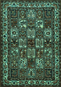 Animal Turquoise Traditional Rug, tr491turq