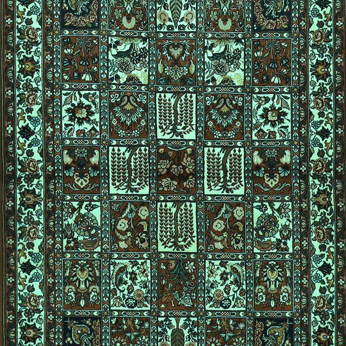 Animal Turquoise Traditional Rug, tr491turq