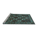 Sideview of Machine Washable Animal Light Blue Traditional Rug, wshtr491lblu