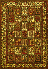 Animal Yellow Traditional Rug, tr491yw