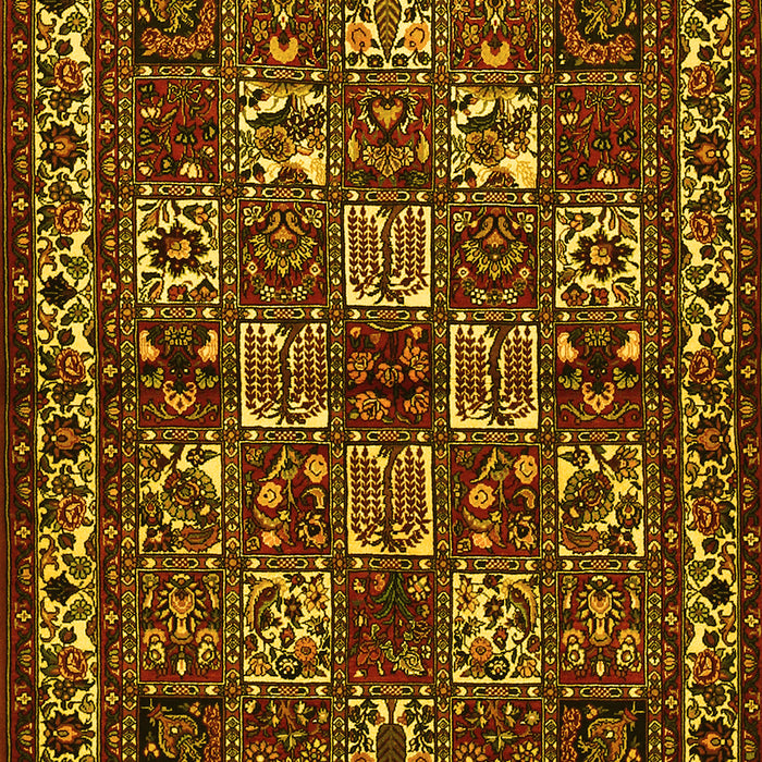 Animal Yellow Traditional Rug, tr491yw