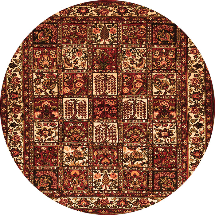 Machine Washable Animal Orange Traditional Area Rugs, wshtr491org