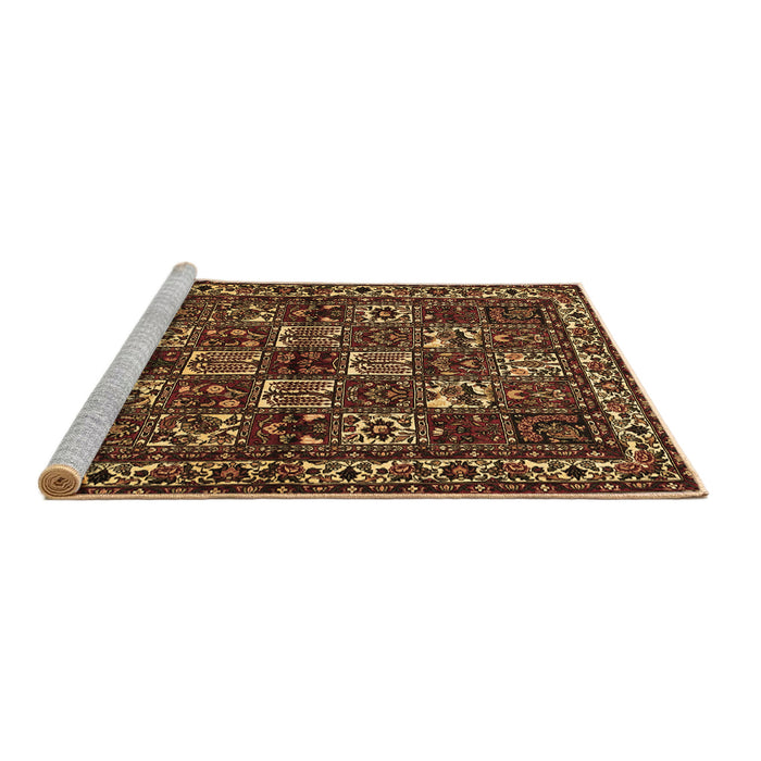Sideview of Machine Washable Animal Brown Traditional Rug, wshtr491brn
