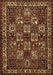 Machine Washable Animal Brown Traditional Rug, wshtr491brn