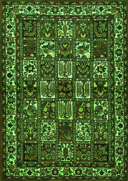 Animal Green Traditional Rug, tr491grn