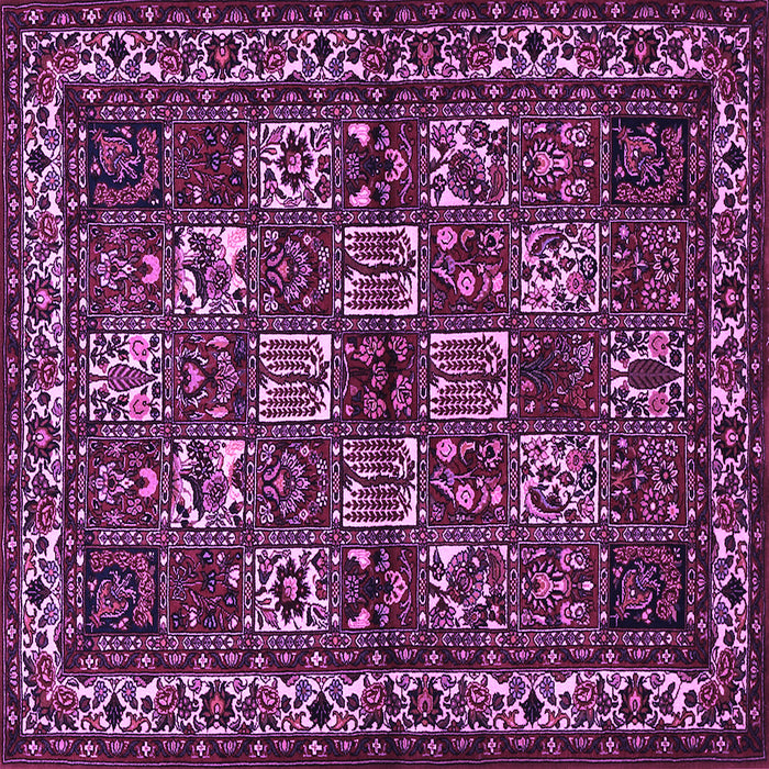 Square Animal Purple Traditional Rug, tr491pur