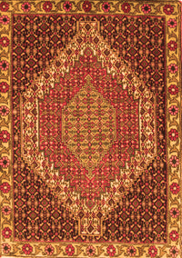 Medallion Orange Traditional Rug, tr492org