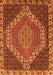 Medallion Orange Traditional Rug, tr492org