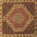 Square Medallion Brown Traditional Rug, tr492brn