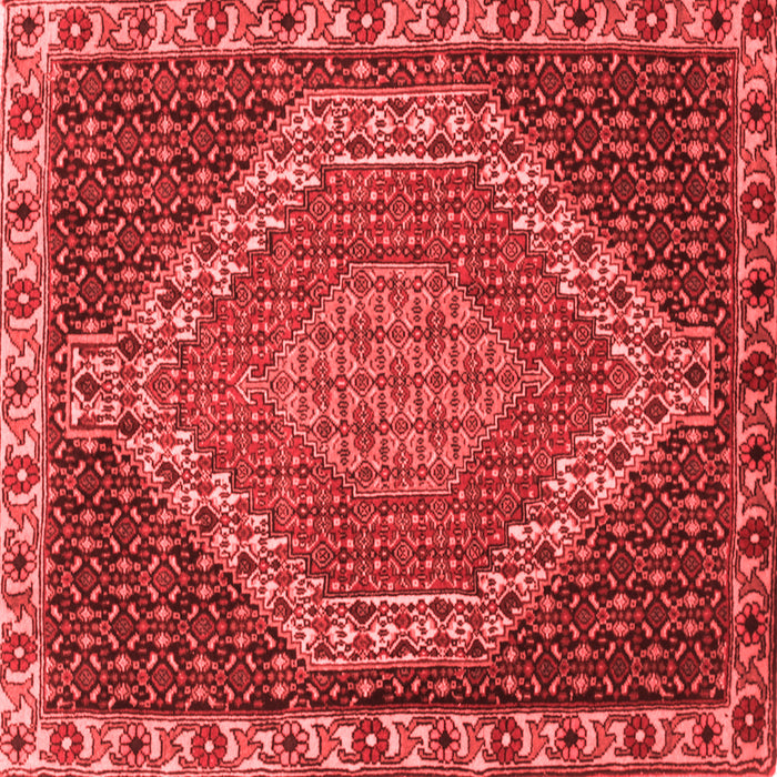 Machine Washable Medallion Red Traditional Rug, wshtr492red