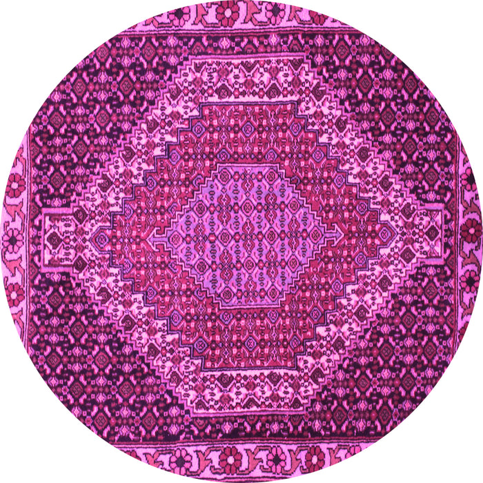 Round Medallion Pink Traditional Rug, tr492pnk