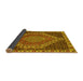 Sideview of Medallion Yellow Traditional Rug, tr492yw