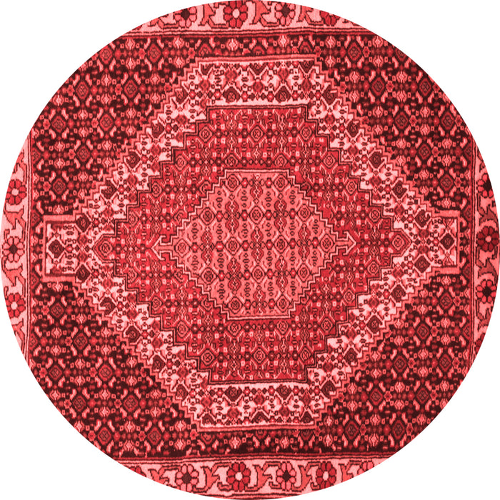 Machine Washable Medallion Red Traditional Rug, wshtr492red