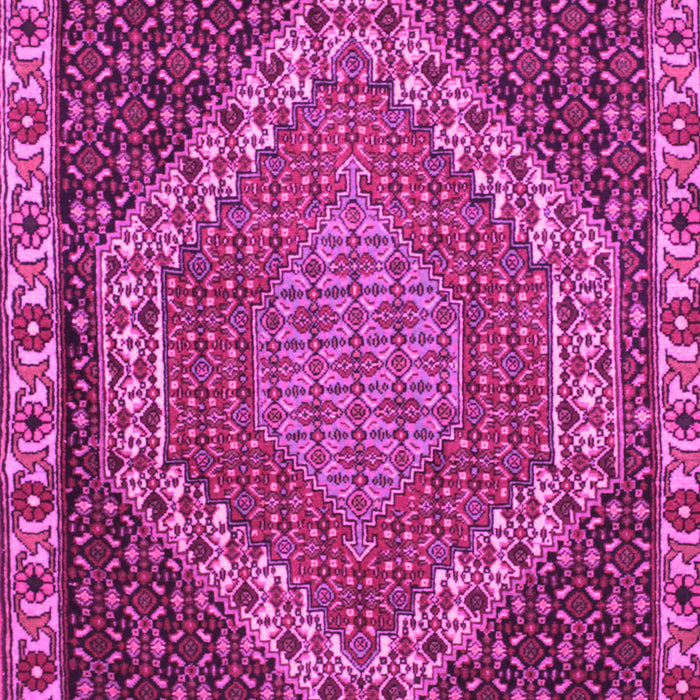 Machine Washable Medallion Pink Traditional Rug, wshtr492pnk