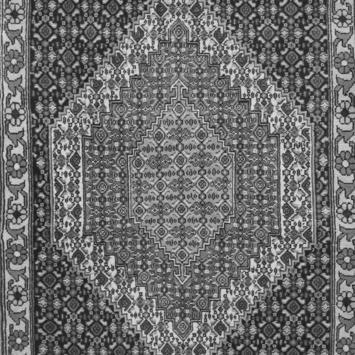 Serging Thickness of Machine Washable Medallion Gray Traditional Rug, wshtr492gry