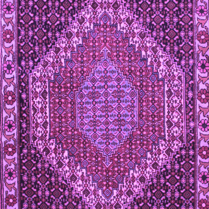 Machine Washable Medallion Purple Traditional Area Rugs, wshtr492pur