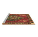 Sideview of Machine Washable Persian Brown Traditional Rug, wshtr493brn