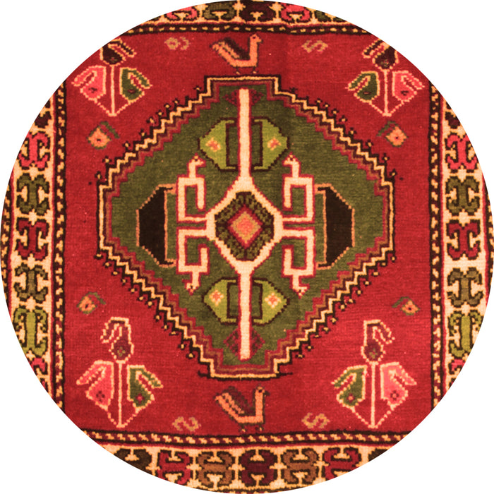 Machine Washable Persian Orange Traditional Area Rugs, wshtr493org