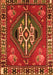 Serging Thickness of Machine Washable Persian Orange Traditional Area Rugs, wshtr493org