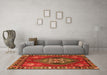 Machine Washable Persian Orange Traditional Area Rugs in a Living Room, wshtr493org